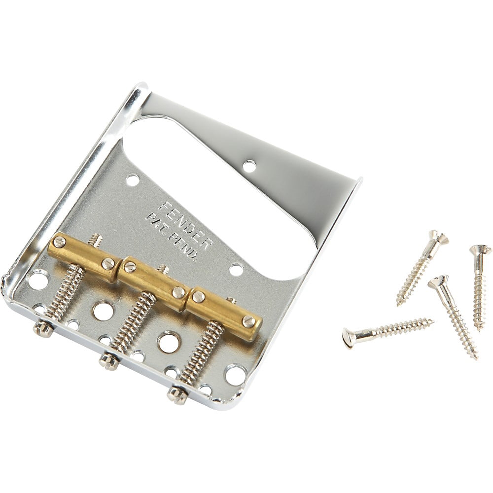 Fender 3-Saddle American Vintage Telecaster Guitar Bridge Assembly, Chrome