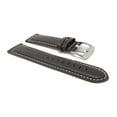 thumbnail image 3 of 20mm Leather Watch Band Strap, Mat Finish, White Stitching, Stainless Steel Buckle, 3 of 7