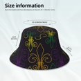 thumbnail image 4 of Vsdgher Mardi Gras Carnival Print Bucket Hat for Men&Women Bucket Hat Reversible Summer Double-Side-Wear Travel Gardening, Beach, Camping, Hiking, Fishing Cap, 4 of 5