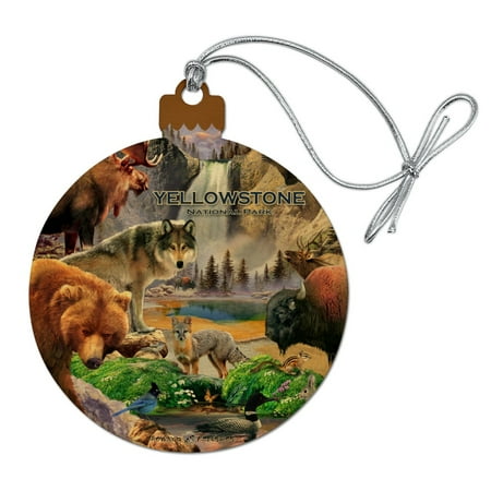 Boy Bear Holiday Ornament - Yellowstone National Park Wyoming Montana Idaho Animals Wolf Bear Fox Bison Wood Christmas Tree Holiday Ornament