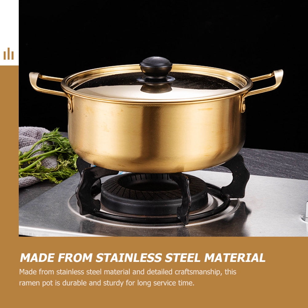 Instant Noodle Pot Stainless Steel Soup Pots Cookware Ramen Cauldron Korean Cooking