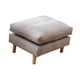 thumbnail image 1 of Taburete reposapiés,Taburete reposapiés otomano con patas de madera antideslizantes,Sofá tapizado reposapiés de terciopelo para sofá sillón,Reposapiés rectangular Banco gris claro, 1 of 9
