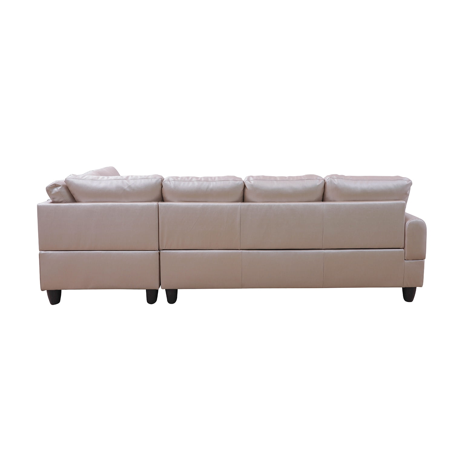 Hommoo Sofa Set, Faux Leather Living Room Sofa Set,L-Shaped Living Room Couches,Latte
