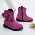thumbnail image 6 of Xijirk Girls Suede Ankle Boots with Side Zipper and 3D Bow for Fall Outfits and Daily Wear,3-3.5 Years, 6 of 9