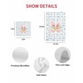 thumbnail image 7 of Easter Kitchen Dish Towels for Drying Dishes Set of 2, Spring Rabbits Ears Feet Floral Blue Lattice Waffle Weave Microfiber Hand Tea Bathroom Towels Quick Dry & Absorbent Towel 12x12, 7 of 7