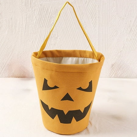 

Party Decorations Trick Or Bag Pumpkin Canvas Candy Tote Bucket Multipurpose Portable Collapsible Reusable Bucket Party