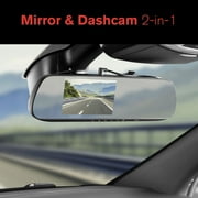(2 pack) YADA Roadcam Mirror 1080p Mirror Mount Dash Cam, Universal Compatibility with Smart G-Sensor, 4.7 Monitor, adjustable Lens, Wide Angle View, BT533147
