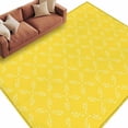 thumbnail image 3 of 5x8Ft Area Rugs Yellow Morocco Non-Skid Rubber Backing Large Rectangle Rugs - Living Room Bedroom Home Office, Geometric Leaf Diamond Lattice Abstract Indoor Floor Mat Carpets Washable Rug, 3 of 9