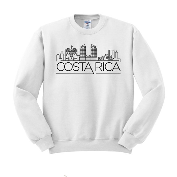 Skyline Costa Rica Sweatshirt Unisex Large White