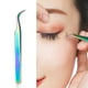 thumbnail image 5 of Herramientas precisas de maquillaje de cejas Extensiones de pestañas profesionales Pinzas de punta plana Likrtyny Cuidado Belleza, 5 of 7