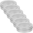 thumbnail image 1 of Silver Cookie Tins for Workshop Use with Strong Material and Exquisitely Designed Style 6Pcs, 1 of 5