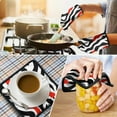thumbnail image 4 of Red and Black Modern Art Geometric Kitchen Oven Mitt and Pot Holder Sets 4 Pcs for Baking, Cooking and Grilling, Heat Resistant Up To 392 °F, 4 of 7