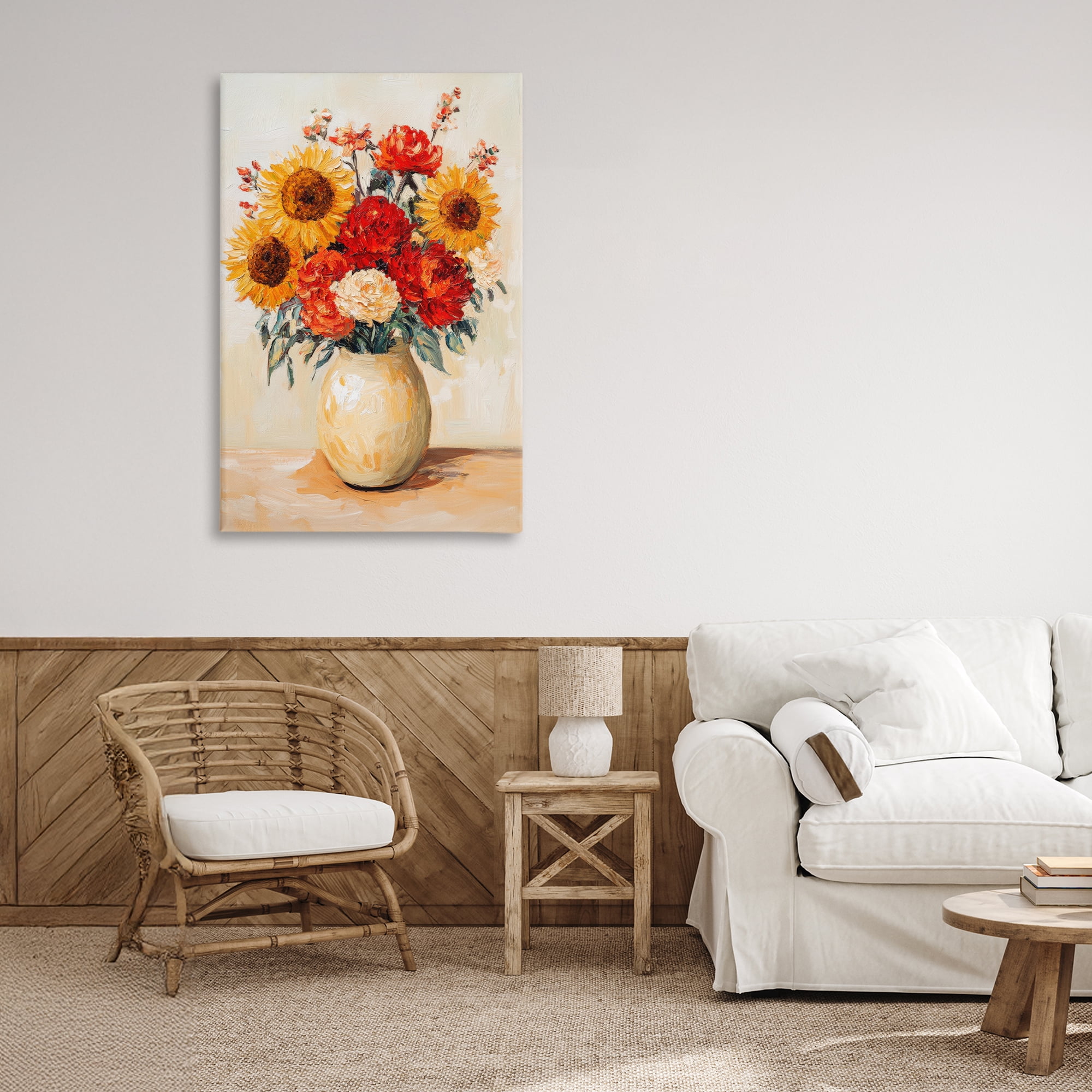 Charming Bouquet of Fall Canvas Wall Art, design by Petal Prints Design