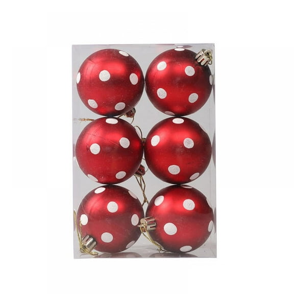 6PCS 60mm Red Green White Christmas Ball Ornaments, Christmas Hanging Ornament For Xmas Tree,shatterproof Christmas Tree Ornaments For Xmas Decoration