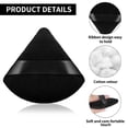 thumbnail image 3 of 2Pcs Powder Puff Triangle Powder Puff Velvet Face Body Powder Puff Cosmetic Foundation Blender Sponge for Loose Powder Body Powder Makeup Tool (Black/White), 3 of 5