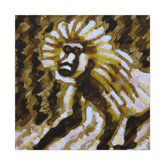 Baboon in Blue Hues - Canvas