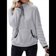 thumbnail image 1 of Sudadera Informal de con Cremallera de un Cuarto para Mujer, Larga, Ligera, Suave y Afelpada, con Bolsillos. Gris L, 1 of 9