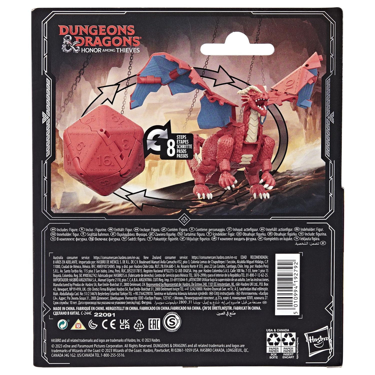 Dungeons & Dragons Honor Among Thieves D&D Dicelings Red Dragon Themberchaud Collectible D&D Monster Dice Converting Giant d20 Action Figures Role Playing Dice