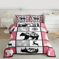 thumbnail image 2 of jejeloiu Jungle Animal Deer Queen Comforter Set,Rustic Farmhouse Hunting Bedding Sets,Safari Bear Silhouette Bedding Comforter Set For Adults,Microfiber Bedroom Decor Reversible,3pcs, 2 of 8