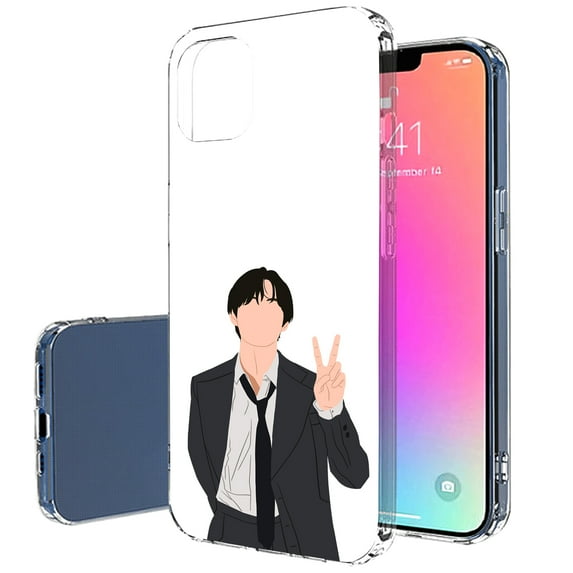 TalkingCase Slim Case for Apple iPhone 14 Pro, Slim Thin Gel Tpu Cover, KPOP Bangtan 6 Print, Light Weight, Flexible, Soft, Anti-Scratch, Printed in USA