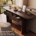 thumbnail image 3 of OMCHOM Console Table 63in Farmhouse Wood Narrow Foyer Entryway Table with Storage Drawers, Behind Couch Sofa Table for Hallway Living Room Rustic Home Decor(Walnut), 3 of 9