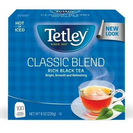 2 - pack Tetley, Classic Blend, Black Tea Bags, 100 Count