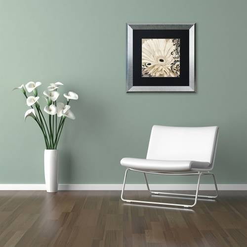 Trademark Fine Art "Winter White I" Canvas Art by Color Bakery Black Matte, Silver Frame