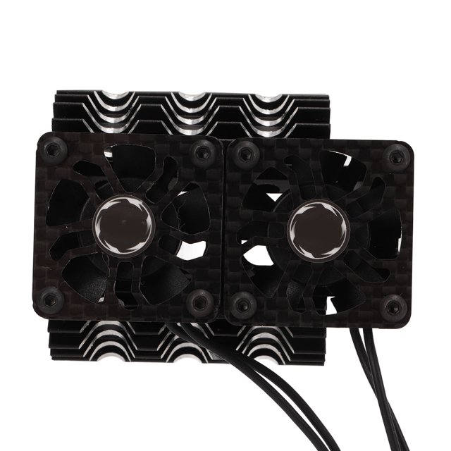 Rc Motor Cooling Fans, Dual 30mm Rc Cooling Fans Rc Brushless Motor Fan with Metal Cover 4068 4074 Brushless Motor Heatsink for 1/8 Remote Control Car
