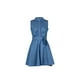 thumbnail image 2 of Txlixc Vestido de Mujer, Color sólido Sin Mangas Cuello Doblado Abotonado Delgado en Forma de A, Vestido Suelto con cinturón para la Playa, Vacaciones Txlixc  Estilo de ocio, 2 of 9