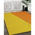 thumbnail image 2 of Ahgly Company Indoor Round Patterned Neon Orange Area Rugs, 5' Round, 2 of 6
