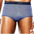 thumbnail image 2 of Jockey Men's Cotton Full-Rise Brief 4-Pack Blue Stripe/Red/Black Stripe/Black 38, 2 of 2