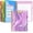 Abstract - Purple, variant on Clipboard Folio with Refillable Notepad, Folder with 10 Storage Pockets for Letter Size, Spiral Clipboard Notebook, Cute Portfolio for School, Office & Nursing