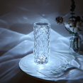 thumbnail image 1 of Lampe de Table en Cristal Diamant, Rechargeable par USB, Contrôle Tactile, 3 Couleurs d'Éclairage, Luminosité Réglable, Lampe de Table en Cristal pour Chambre, 1 of 5