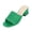 Green, variant on Slide heels for women Slide Flat Arch heeled Square Toe Low Heel heeled sandals Block Stability