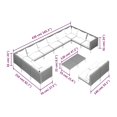 thumbnail image 4 of vidaXL 13 Piece Garden Lounge Set with Cushions Poly Rattan Dark Grey, 4 of 5