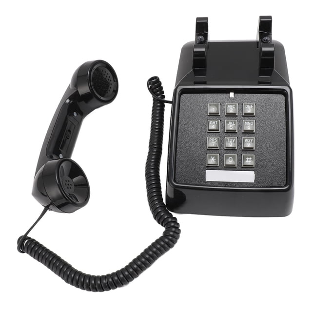 Teléfono Fijo Con Cable, Teléfono De Escritorio Clásico Con Tono De Campana Mecánica Retro, Volumen De Timbre Ajustable De Teléfono De Emergencia De Respaldo Para Escuelas,