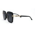 thumbnail image 3 of Womens Rhinestone Jewelry Rimless Butterfly Designer Sunglasses All Black, 3 of 4