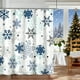 thumbnail image 5 of CaiYueKe Winter Shower Curtains for Bathroom Snowflake Shower Curtain Christmas Bathroom Decor Winter Holiday Washable Durable Fabric Bathroom Curtains 71x35.4 Inch, 5 of 7
