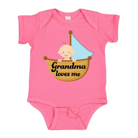 

Inktastic Grandma Loves Me Grandchild Gift Baby Boy Bodysuit