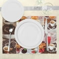 thumbnail image 3 of Ambesonne Coffee Place Mats Set of 4, Croissant and Coffee, Standard Size, Multicolor, 3 of 6