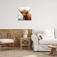 thumbnail image 2 of Stupell Industries Long Horn Highland Cow Portrait Animals Painting Wrapped Canvas Canvas Art Print Wall Art, 24 x 24, 2 of 7