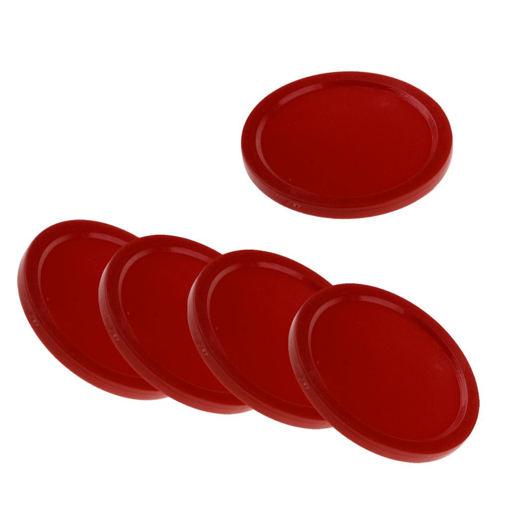 10 Pieces Air Hockey Pucks for Full Size Air Hockey Tables Red 60mm 50mm 
