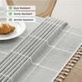 thumbnail image 3 of Mantel cuadrado impermeable de algodón y lino puredown 140x140 cm gris, 3 of 7