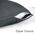thumbnail image 4 of Fundas de almohada uxcell de Satén Sedoso con cremallera Cuerpo Largo Negro 21'x72', 4 of 6