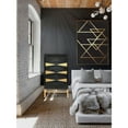 thumbnail image 6 of Saltoro Sherpi Wooden Side Table with Metal Base and Four Drawers, Black and Gold, 6 of 7