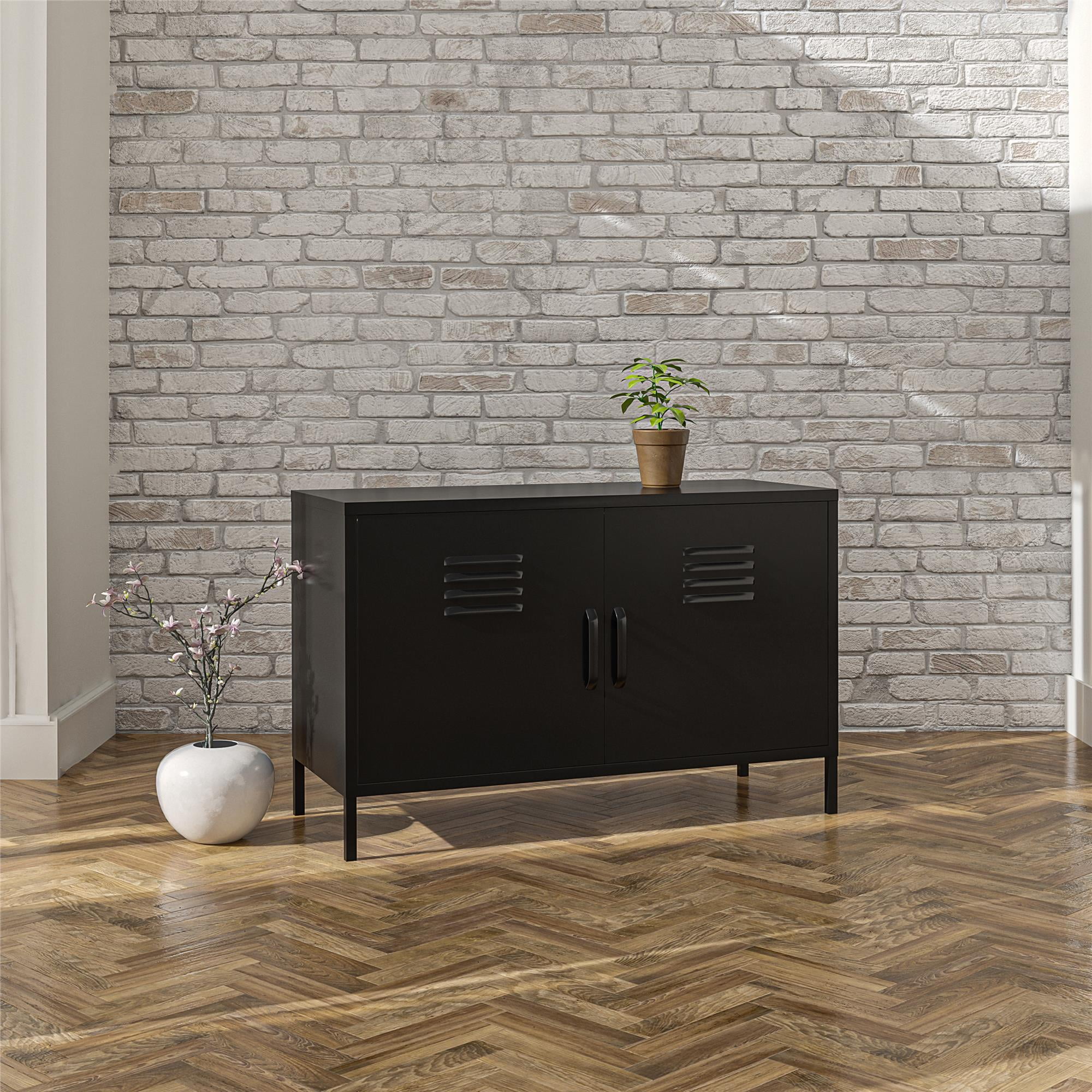 RealRooms Shadwick 2 Door Steel Locker with Shelves, Wide