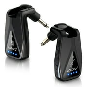 Lococo Wireless Guitar Transmitter Receiver, Wireless Guitar System with 4 Channels for Electronic Instrument Guitar Amp Digital Electric Acoustic Bass Guitar Accessories