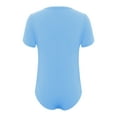 thumbnail image 4 of TTAO Boys Short Sleeve One Piece Bodysuit Adaptive Clothing For Children With Special Needs Anti-strip Romper Light Blue 6, 4 of 7
