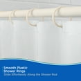 thumbnail image 3 of Kenney Rust-Proof Smooth Plastic Shower Curtain Rings, Set of 12, Cream, 3 of 7