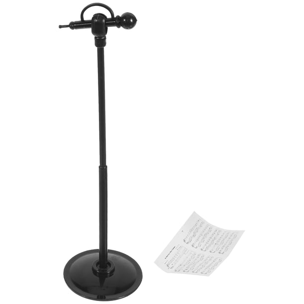 Juego de accesorios para casa de muñecas, Mini micrófono, partitura musical en miniatura, kit de partituras, 1 Juego